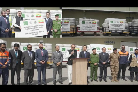 Pakistan sends 70 tons of quake aid to Myanmar as death toll nears 3,000
