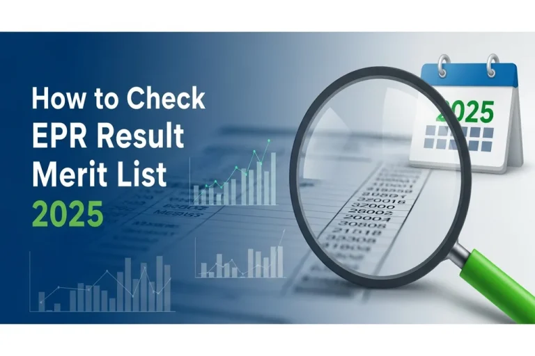 How to Check EPR Result Merit List 2025 EPR 2025 Results & Merit List – Assistant Register Online