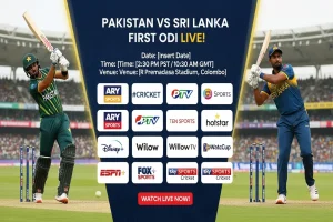 How to Watch Pakistan vs Sri Lanka First ODI Live