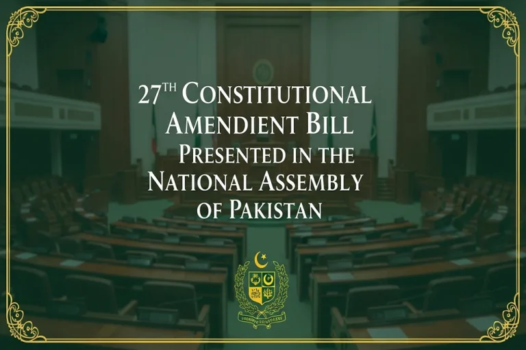 27th Constitutional Amendment Bill Presented in National Assembly of Pakistan Law Minister Tarar Tables 27th Constitutional Amendment Bill