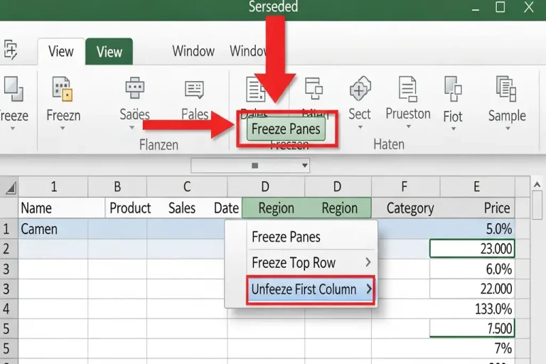 How to Unfreeze Row in Excel : Complete Guide How to Unfreeze Row in Excel
