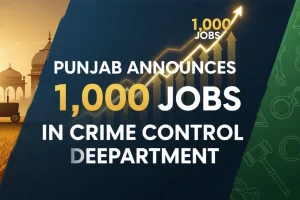 Punjab Announces 1,000 Jobs in Crime Control Department Punjab Announces 1,000 Jobs in Crime Control Department