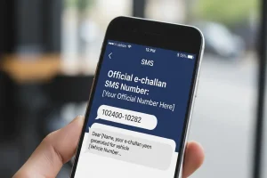 official e-challan SMS number