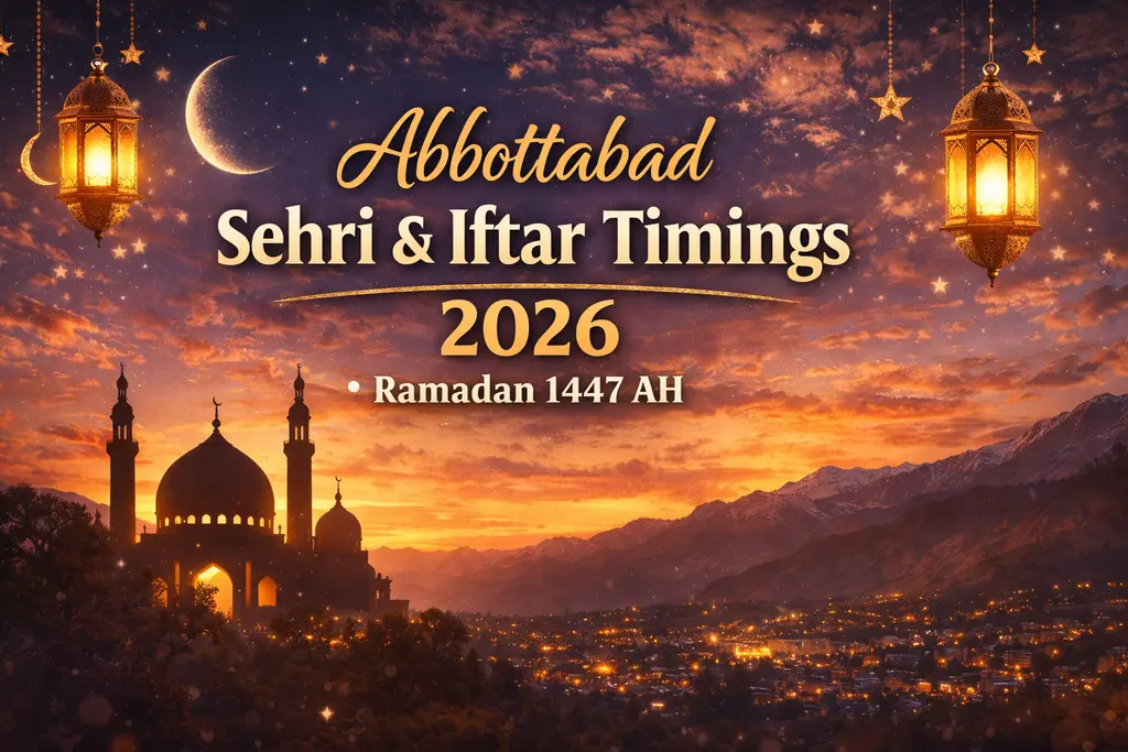 Abbottabad Sehri and Iftar Timings 2026 (Ramadan 1447 AH) Abbottabad Sehri and Iftar Timings 2026