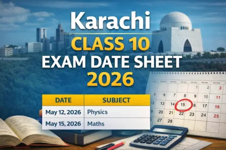 BSEK Declares Karachi Class 10 Exam Datesheet 2026 Karachi Class 10 Exam Date Sheet 2026
