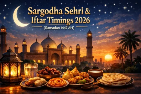 Sargodha Sehri and Iftar Timings 2026
