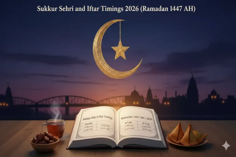 Sukkur Sehri and Iftar Timings 2026 (Ramadan 1447 AH) Sukkur Sehri and Iftar Timings 2026