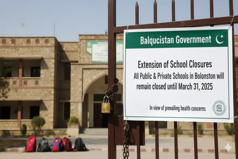 Balochistan Extends Closure of Schools Until March 31 Balochistan