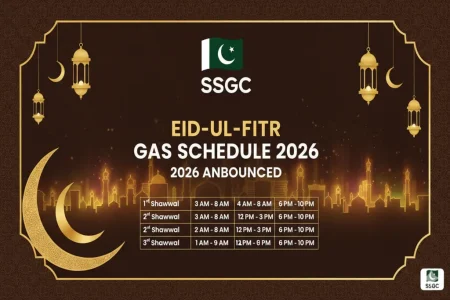 Eid ul Fitr gas schedule