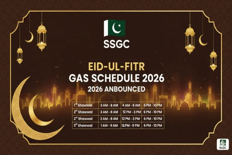 Eid ul Fitr gas schedule