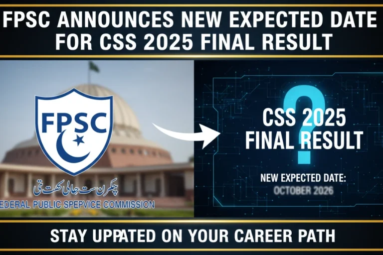 FPSC Announces New Expected Date for CSS 2025 Final Result FPSC Announces New Expected Date for CSS 2025 Final Result