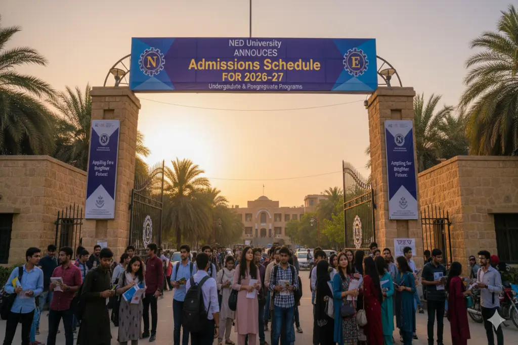 NED University Announces Admissions Schedule for 2026-27 NED University admissions 2026