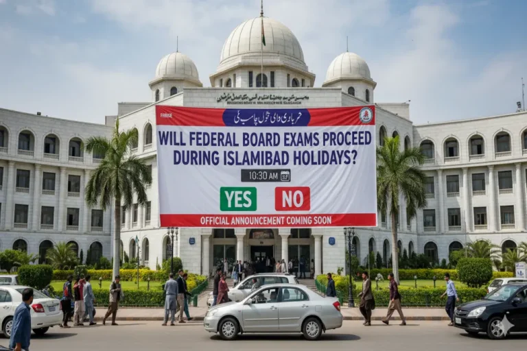 Will Federal Board Exams Proceed During Islamabad Holidays? FBISE exam schedule