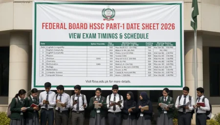 Federal Board HSSC Part-I Date Sheet 2026: View Exam Timings & Schedule Federal Board HSSC-I Date Sheet 2026