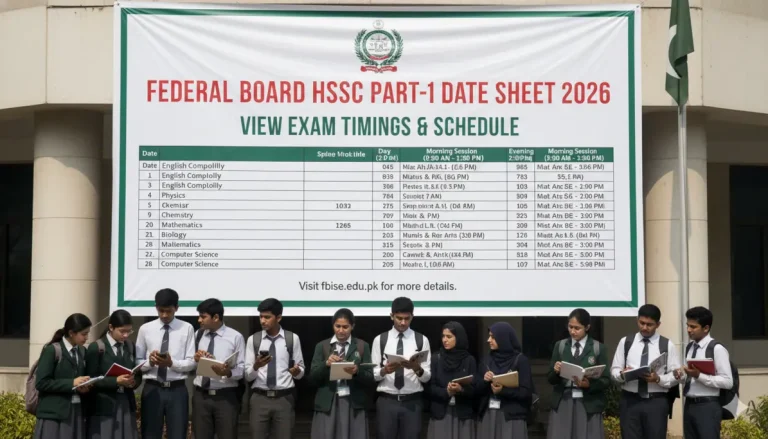 Federal Board HSSC-I Date Sheet 2026