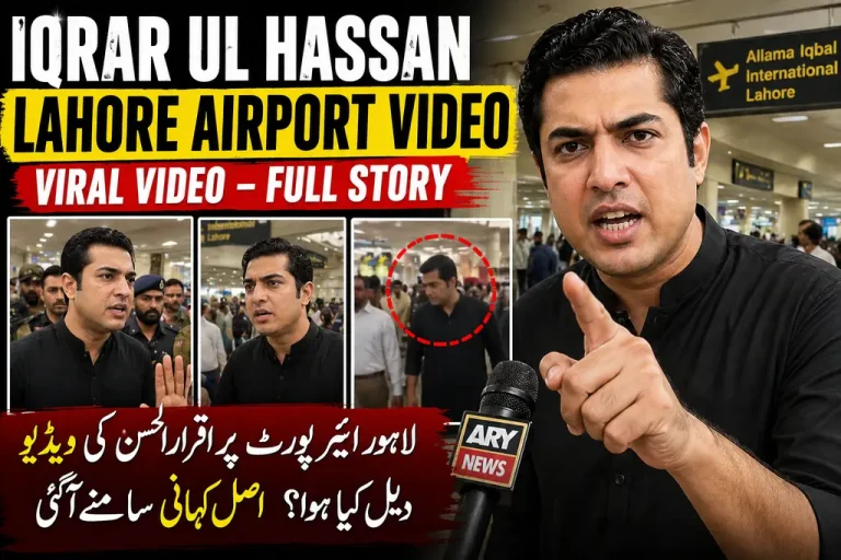 Iqrar ul Hassan Lahore Airport Video
