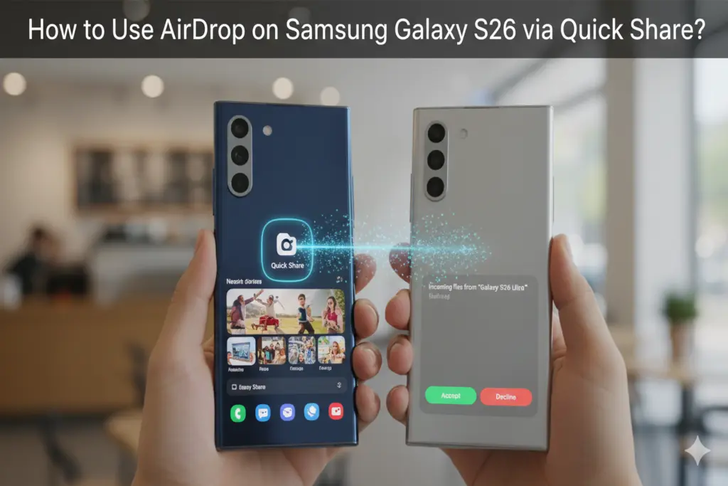 How to Use AirDrop on Samsung Galaxy S26 via Quick Share? Samsung Quick Share AirDrop
