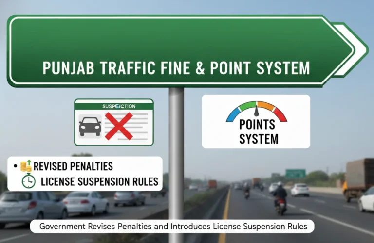 Punjab Traffic Fine and Point System: Penalties and Introduces License Suspension Rules Punjab Traffic Fine and Point System Government Revises Penalties and Introduces License Suspension Rules