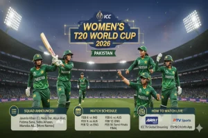 Women’s T20 World Cup 2026: Pakistan Squad Announced, Match Schedule, and How to Watch Live Women’s T20 World Cup 2026
