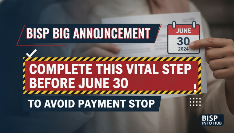 BISP Big Announcement Complete This Vital Step Before June 30 to Avoid Payment Stop