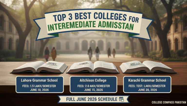 Top 3 Best Colleges for Intermediate Admissions in Pakistan: Fees, Entry Test Dates & Full June 2026 Schedule