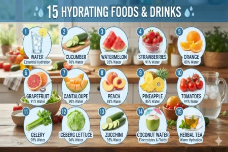 15 Foods and Drinks That Help You Stay Hydrated During Extreme Heat 15 hydrating foods and drinks