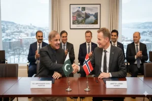 Pak-Norway Relations Strengthened: Norwegian FM Espen Barth Eide Arrives at Foreign Office Pak-Norway Relations