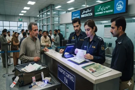 FIA Offloads Saudi-Bound Passenger Over Fake Passport Stamps Islamabad Airport Passport Forgery