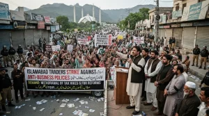 Traders Threaten Islamabad Shutdown and PM House March Over Policies Islamabad Traders Strike Policy Crisis