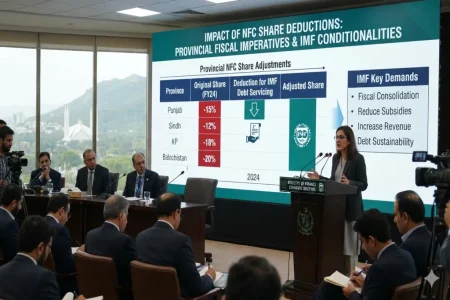 Govt to Deduct National Finance Commission (NFC) Shares for Power Dues Provincial NFC Share Deductions IMF