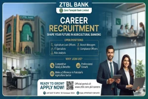ZTBL Announces New Regular Jobs in Corporate Law, Settlement and Treasury ZTBL Bank Career Recruitment